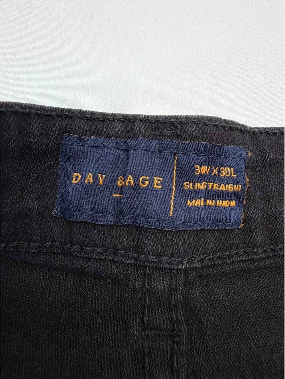 Day And Age Men's Jean Pants Slim Straight Denim Size 34 Black